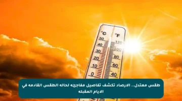 طقس معتدل.. الأرصاد تكشف تفاصيل مفاجئة لحالة الطقس القادمة في الأيام المقبلة
